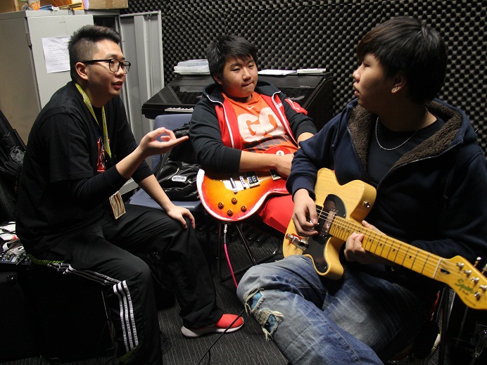 Being the lead vocalist, guitarist and band leader, Baby (1st right) learns to become a leader with a growing sense of responsibility.