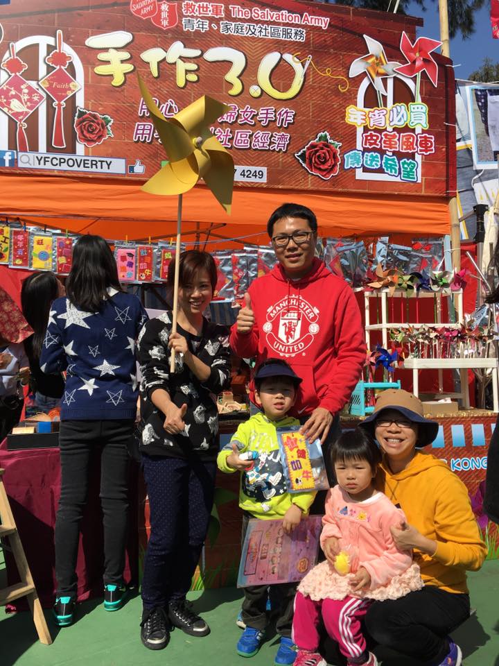 Grassroots women of The Salvation Army Handmade 3.0 Project sold handicrafts at Victoria Park market during the Chinese New Year.